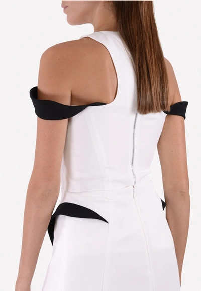 Mugler Cuff Mini Skirt In White
