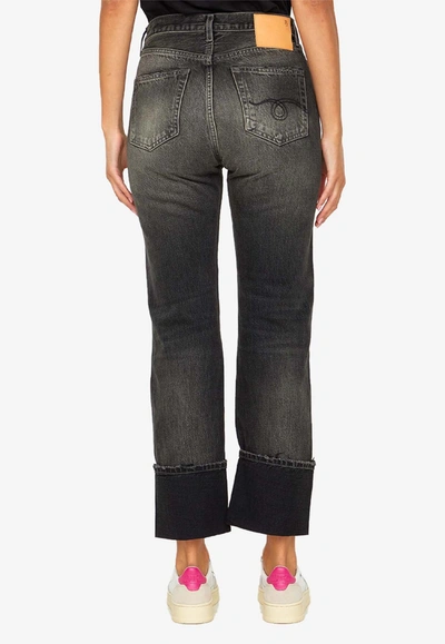 Shop R13 Cuffed Courtney Slim Jeans In Black