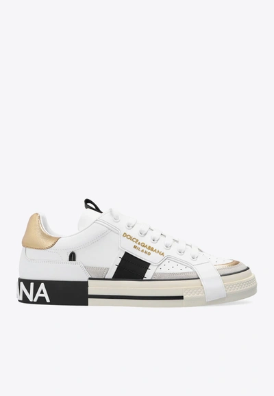 Shop Dolce & Gabbana Custom 2.zero Low-top Sneakers In White