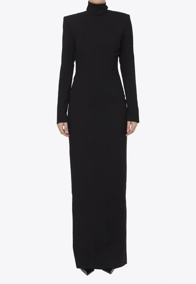 Shop Monot Cut-out Long Dress In Black