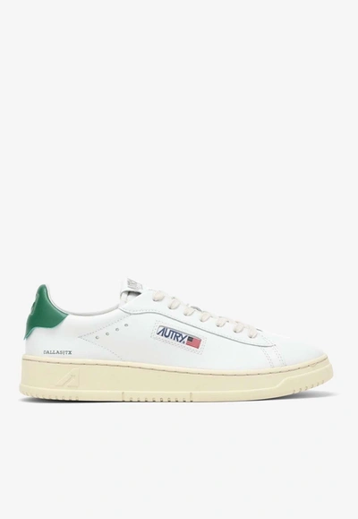 Shop Autry Dallas Leather Low-top Sneakers In White