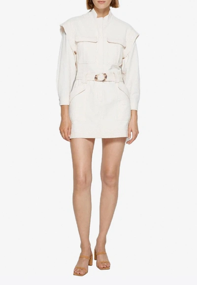 Simkhai Daniella Utility Mini Dress In Beige