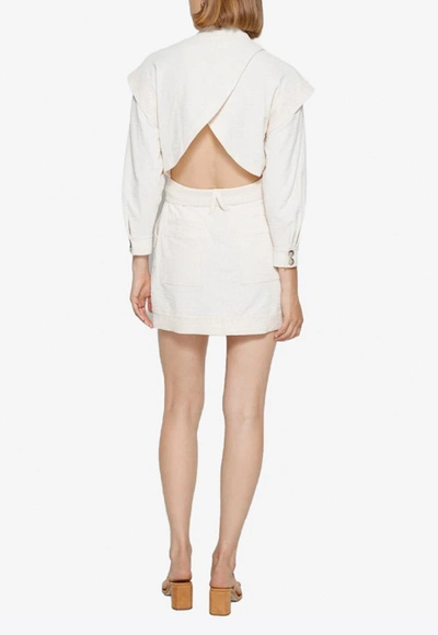 Simkhai Daniella Utility Mini Dress In Beige