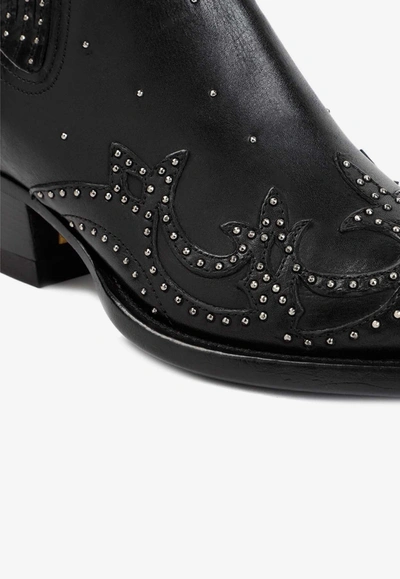 Golden Goose Db Debbie Studded Leather Ankle Boots In Black