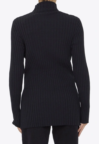 Shop The Row Deidree Rib-knit Sweater In Black