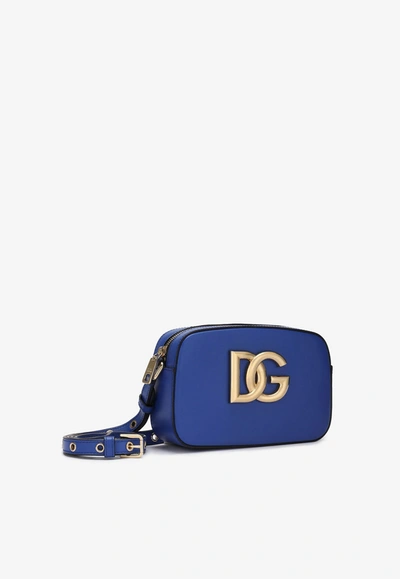 Dolce & Gabbana Dg 3.5 Crossbody Bag In Calf Leather In Royal Blue