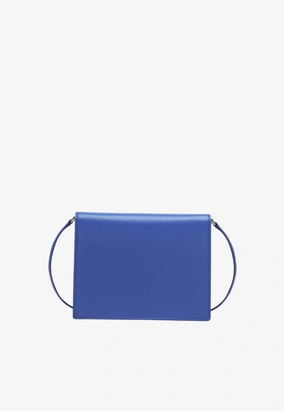 Dolce & Gabbana Dg Logo Crossbody Bag In Calf Leather In Blue
