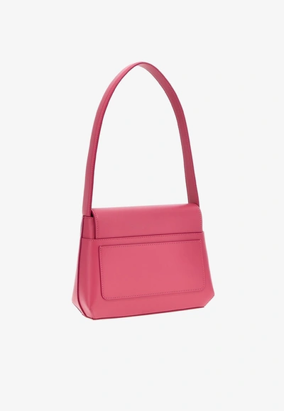 Dolce & Gabbana Dg Logo Shoulder Bag In Calf Leather In Fuchsia