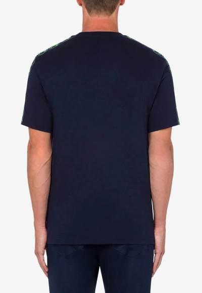 Moschino Navy Double Question Mark T-shirt In Navy