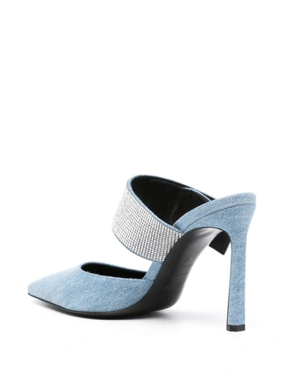 Shop Sergio Rossi Sandals In Blue/crystal