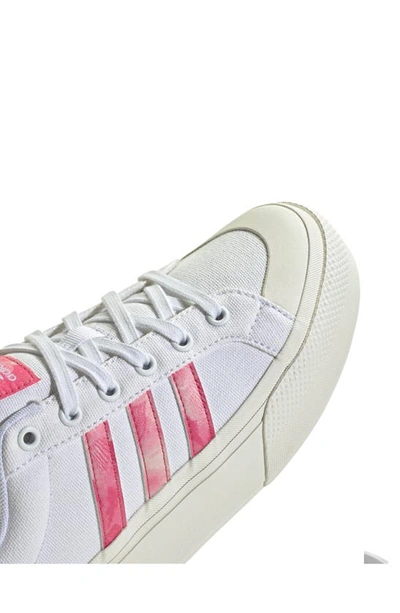 Adidas Originals Bravado 2.0 Platform Skate Sneaker In White/ Pink/ Off White