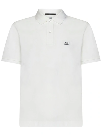 Shop C.p. Company Polo Shirt In Bianco