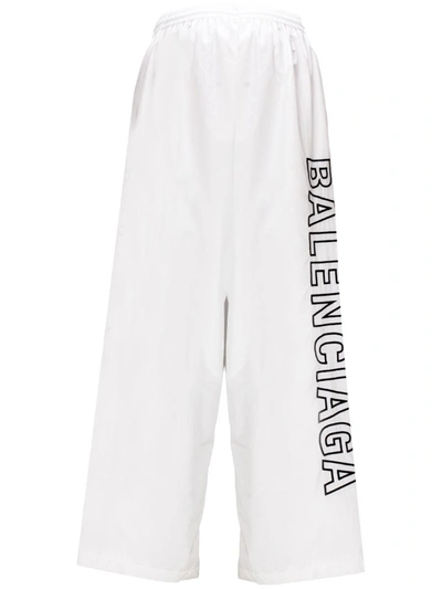 Shop Balenciaga Trousers In White