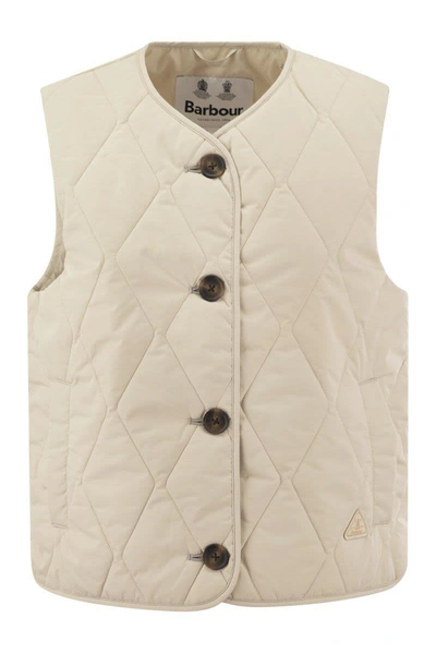 Shop Barbour Kelley - Quilted Vest In Light Beige