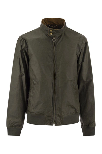 Shop Barbour Royston - Lightweight Waxed Cotton Jacket In Olive Green