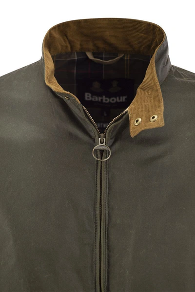 Shop Barbour Royston - Lightweight Waxed Cotton Jacket In Olive Green