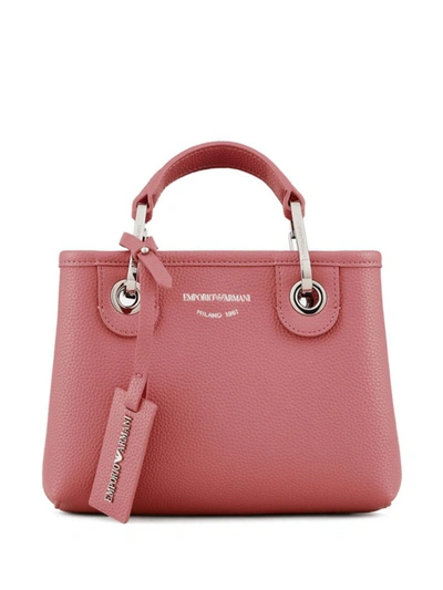 Shop Ea7 Emporio Armani Myea Mini Shopping Bag In Coral Red