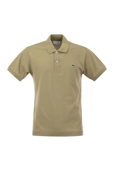 Shop Lacoste Classic Fit Cotton Pique Polo Shirt In Beige