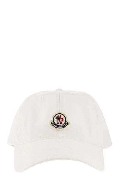 Shop Moncler Baseball Cap With Logo In White