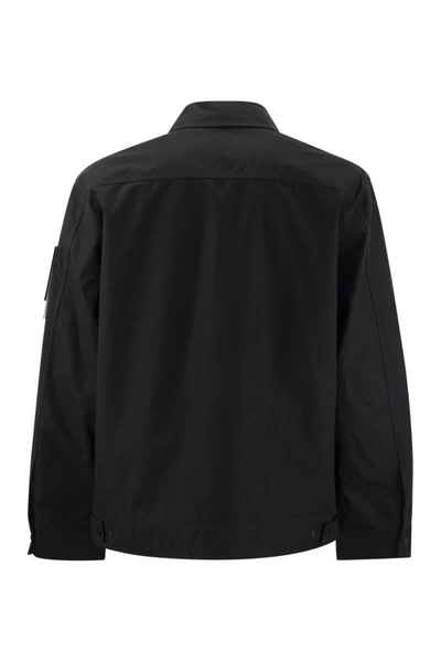 Shop Stone Island Lightweight Cotton Jacket In Black