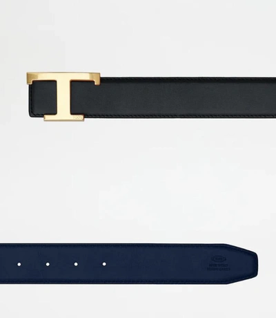 Shop Tod's Belts In Nero/blu