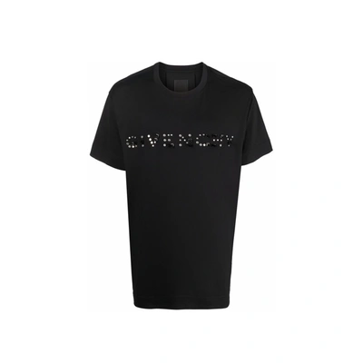Shop Givenchy Cotton Logo T-shirt In Black