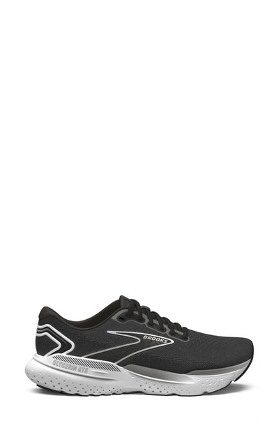 Shop Brooks Glycerin Gts 21 Running Shoe In Black/ Grey/ White