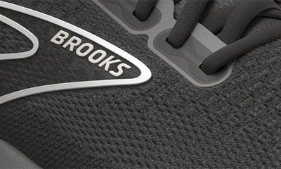Shop Brooks Glycerin Gts 21 Running Shoe In Black/ Grey/ White