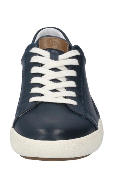 Josef Seibel Womens Lace-up Leather Casual And Fashion Sneakers In Indigo