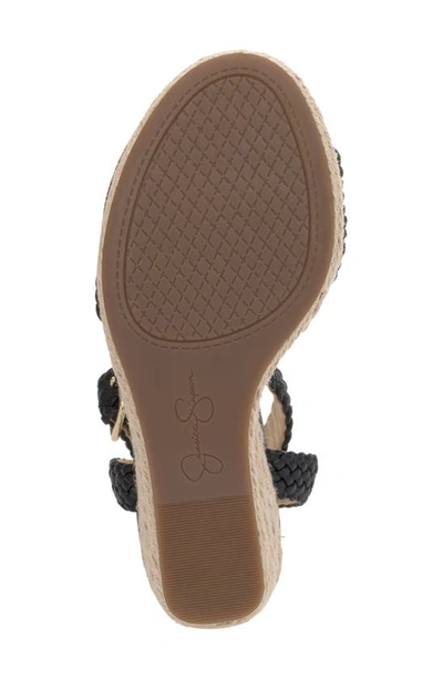 Shop Jessica Simpson Talise Ankle Strap Espadrille Platform Wedge Sandal In Black