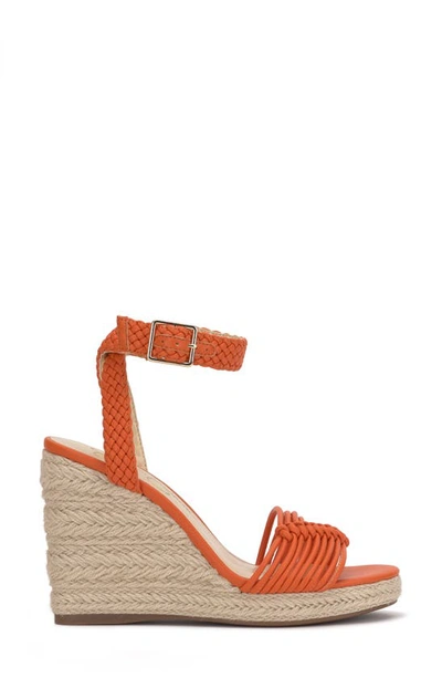 Shop Jessica Simpson Talise Ankle Strap Espadrille Platform Wedge Sandal In Tangerine