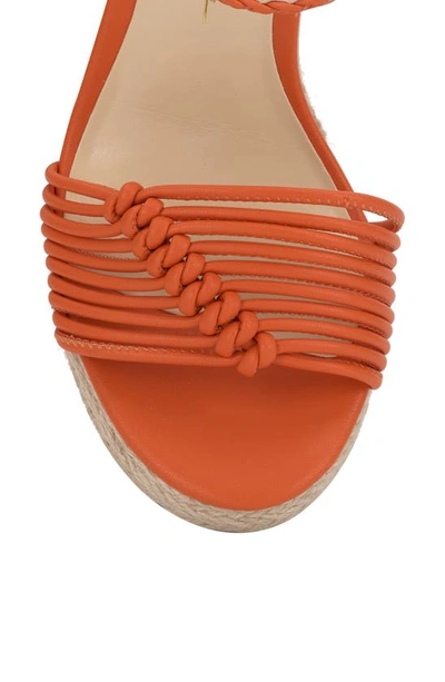 Shop Jessica Simpson Talise Ankle Strap Espadrille Platform Wedge Sandal In Tangerine