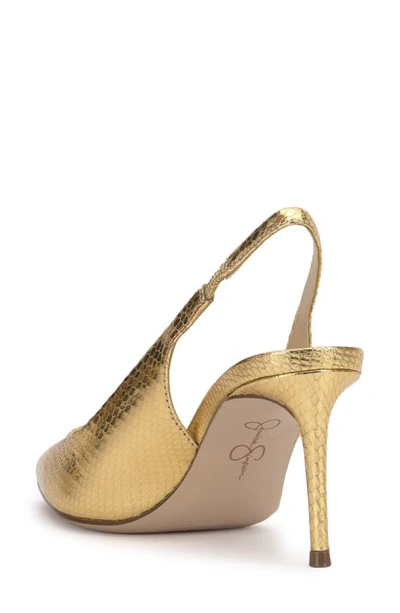 Jessica Simpson Souli Slingback Pointed Toe Pump In Gold