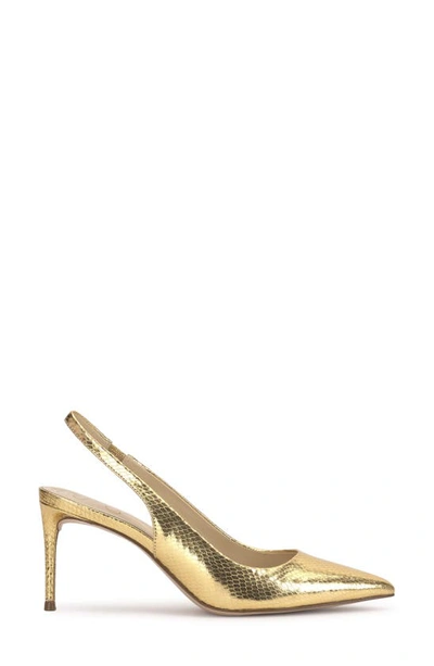Jessica Simpson Souli Slingback Pointed Toe Pump In Gold