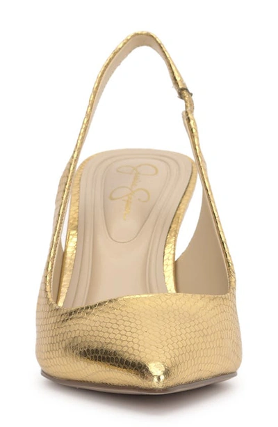 Jessica Simpson Souli Slingback Pointed Toe Pump In Gold