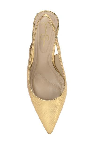 Jessica Simpson Souli Slingback Pointed Toe Pump In Gold