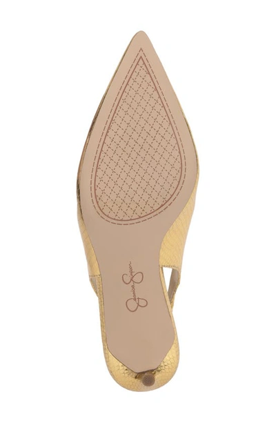 Jessica Simpson Souli Slingback Pointed Toe Pump In Gold