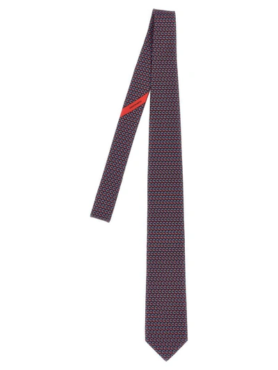 Shop Ferragamo 'gancini' Tie In Multicolor