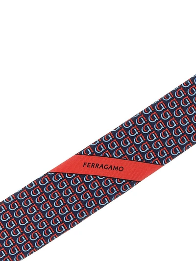Shop Ferragamo 'gancini' Tie In Multicolor