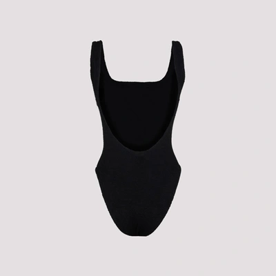 Shop Hunza G Square Neck Swimsuit Swimwear In Black