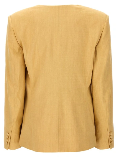 Shop Isabel Marant 'manzil' Blazer In Beige