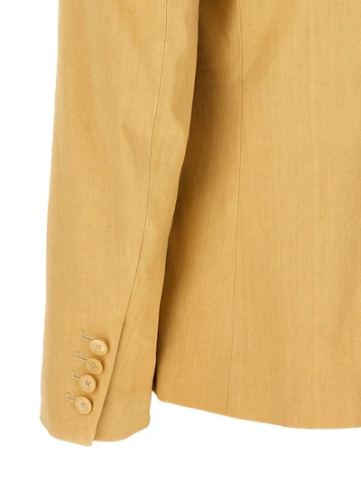 Shop Isabel Marant 'manzil' Blazer In Beige