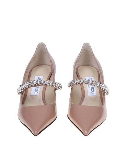 Shop Jimmy Choo Patent Leather Mules In Linen