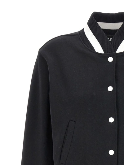 Shop Karl Lagerfeld Logo Bomber Jacket In Black