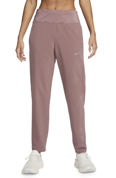 Shop Nike Dri-fit High Waist Sweatpants In Smokey Mauve