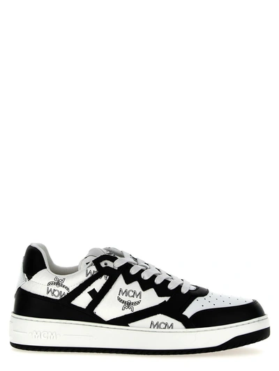 Shop Mcm 'neo Terrain' Sneakers In White/black