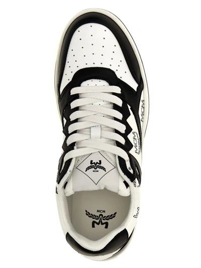 Shop Mcm 'neo Terrain' Sneakers In White/black