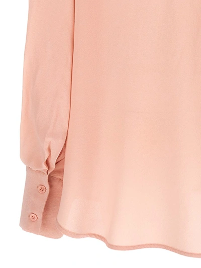 Shop Nude Ruffled Silk Shirt In Pink