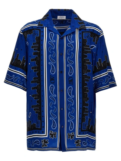 Shop Off-white 'bandana' Shirt In Blue