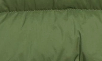 Shop Moncler Veny Canvas Yoke Down Puffer Vest In Elm Green
